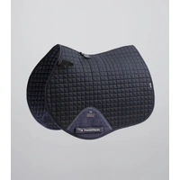 Premier Equine Plain Cotton GP/Jump Square Saddle Pad - Navy