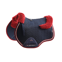 Premier Equine Pony Merino Wool Half Lined European GP/Jump Square - Navy / Burgundy Wool
