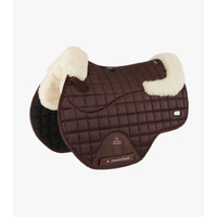 PEI Atlantis Satin Wool GP/Jump Saddle Pad - Brown /Natural Wool - Full size