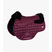 PEI Atlantis Satin Wool GP/Jump Saddle Pad - Wine/Black Wool - Full size