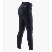 PEI Milliania Ladies Full Seat Gel Riding Breeches - Navy/Rose Gold