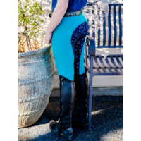 Peter Williams Children's Mystical Gel Seat Pull-On Jodhpurs - Turquoise/Navy
