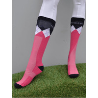 Peter Williams Ladies Horse Riding Socks - Pink/Navy