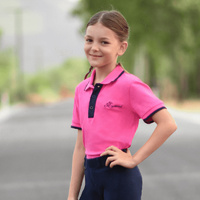 Peter Williams Earlwood Kids Polo Shirt - Pink & Navy