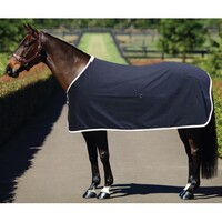 Kool Master Cotton Show Sheet - Navy w/White Binding