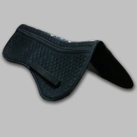 Total Saddle Fit Six Point Saddle Pad - Cotton Half Pad - Black S/M