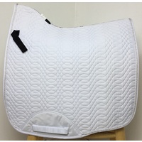 Kieffer Dressage Saddle Pad - White w/ White Cord