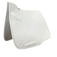 Kieffer Dressage Saddle Pad - White w/ Champagne Cord