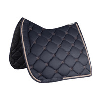 Waldhausen Valencia Dressage Saddle Pad - Dark Blue/Rose Gold