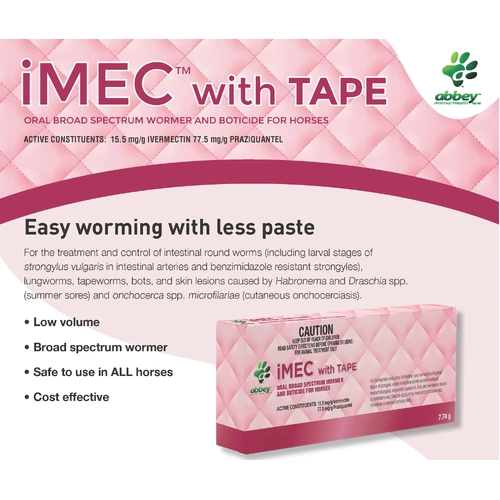 iMEC with TAPE Broad Spectrum Wormer for Horses