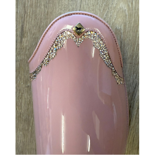 DeNiro Swarovski Rain Rondine Dressage Boots - Pastel Pink