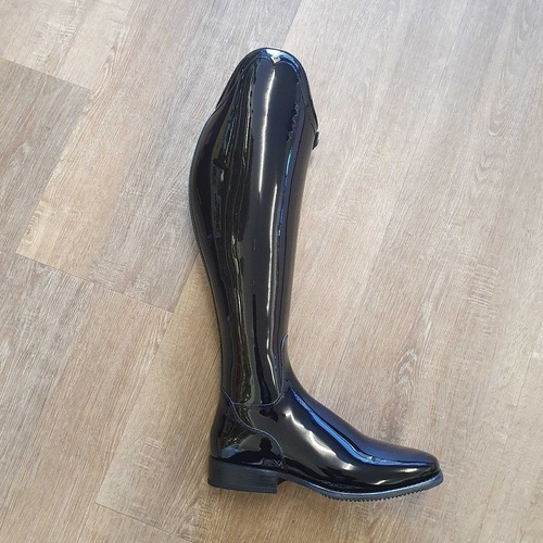 38/C/XL - DeNiro Bellini Patent Black  Rondine Dressage Boots - In Stock