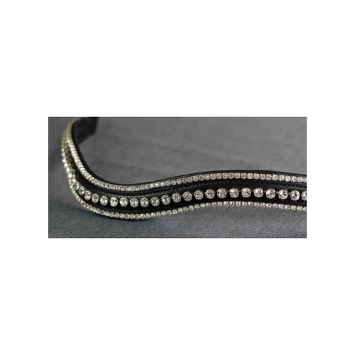 Flexible Fit Triple Row Crystal Wave Browband