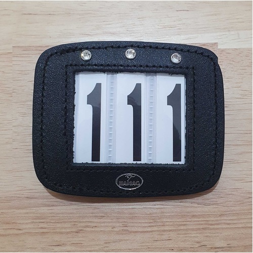 Hamag Swarovski Pony Leather Bridle Number Holders (Pair)