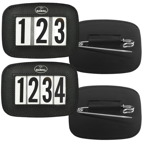 Hamag Leather Saddle Cloth Number Holders (Pair)