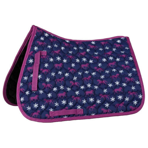 Horze Tucker Pony Saddle Pad - Arty Purple
