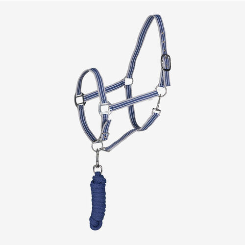 Horze Glarus Halter & Lead Set- Marlin Blue - Size: Pony