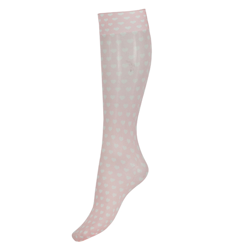 Horze Kids Thin Riding Socks - Bubble Gum Pink/ White