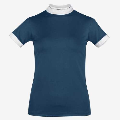 Horze Georgia Women's Short Sleeve Show Shirt- Reflecting Pond Blue