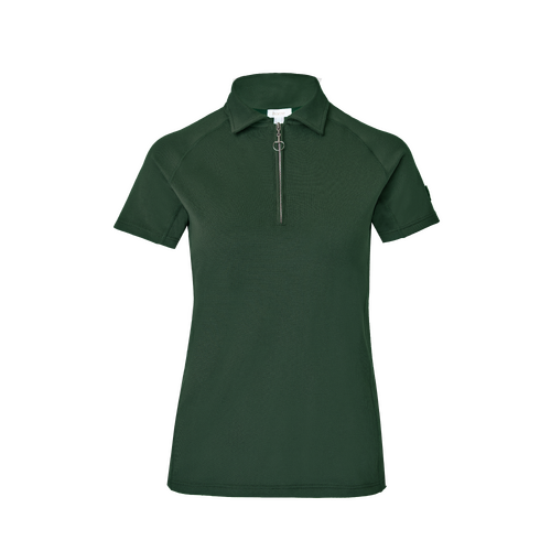 Horze Tiana Pique Short Sleeve Shirt - Mountain View Green - Size: AU 14 only