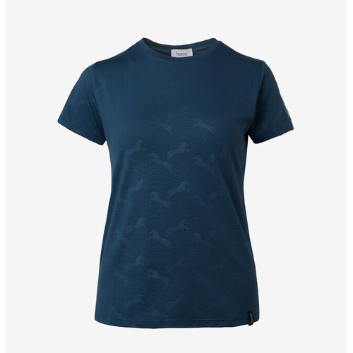 Horze Nina Ladies Functional T- Shirt - Reflecting Pond Blue