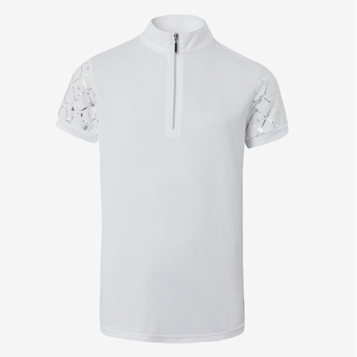 Horze Fia Kids Short Sleeve Training/Show Shirt - White