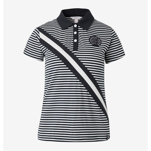 Horze Jessie Women's Polo Shirt - Dark Navy/White