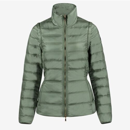 Horze Natalie Women's Jacket w/ Removable Sleeves - Beetle Khaki Green