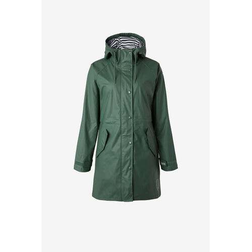 Horze Dania Women's PU Rain Coat with Jersey Lining - Cilantro Green