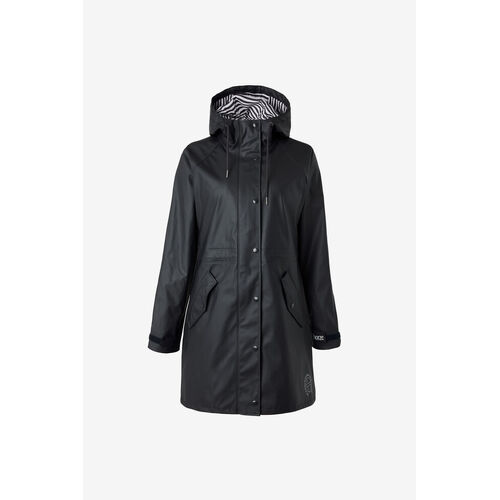 Horze Dania Women's PU Rain Coat with Jersey Lining - Dark Navy