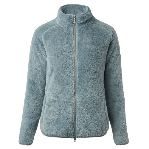 Horze Merida Women's Teddy Fleece Jacket - Silver Blue