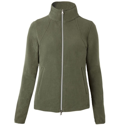 Horze Ella Women's Fleece Jacket - Beetle Khaki Green