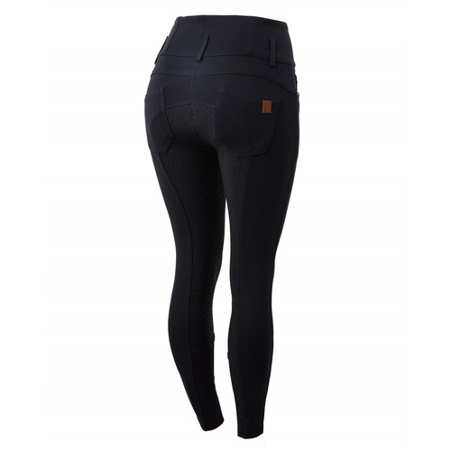 Horze Tara Ladies Silicone Full Seat Breeches - Dark Navy