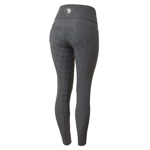 Horze Women's Desiree Full Seat Breeches - Charcoal Grey