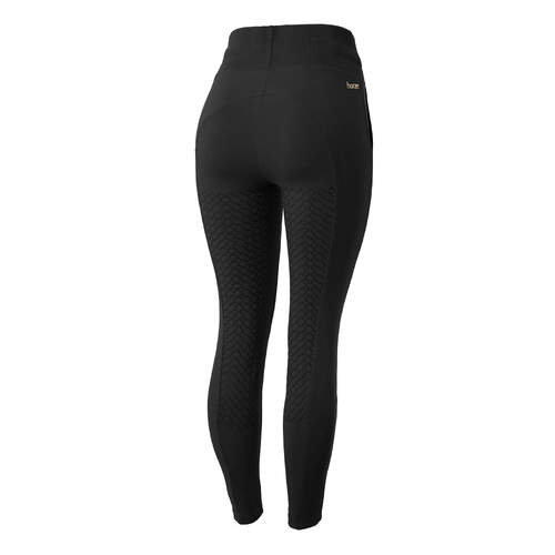 Horze Remy Women's Organic Cotton Riding Tights - Black - Size 38 (AU 10) ONLY