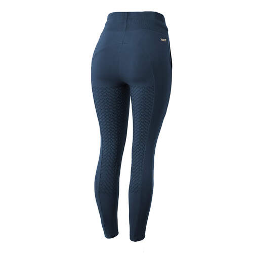 Horze Remy Women's Organic Cotton Riding Tights - Obscure Night Blue
