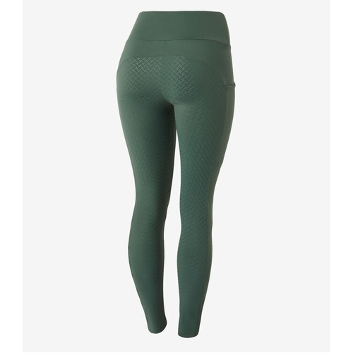 Horze Ginny Women's Silicone Full Seat Riding Tights - Cilantro Green