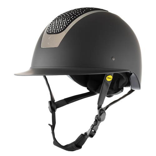 Equinavia Crown MIPS Helmet - Black/Silver Crystal