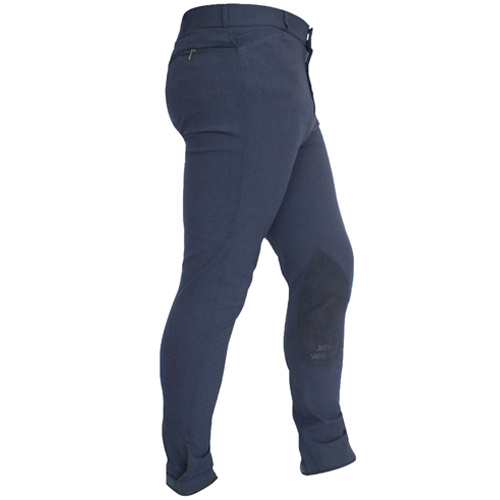 John Whitaker Men's Self Seat Suedette Breeches - White
