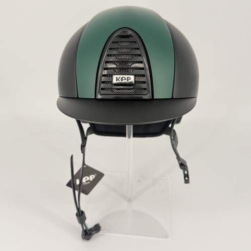 KEP Helmet Chromo 2.0 Matt Black with Green Front