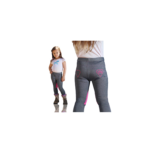 Little Lyndi Kids Denim/Hot Pink Jodhpurs - Sizes 0-3
