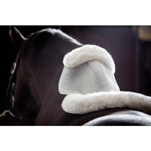 Acavallo Just Gel Lambswool Half Pad - White