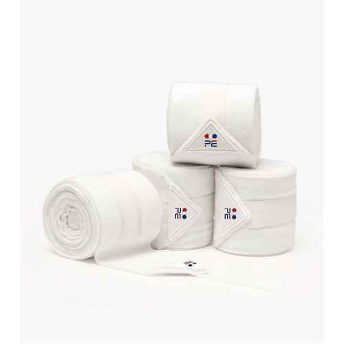 Premier Equine Polo Fleece Bandages - White