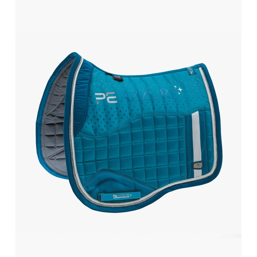 PEI Azzure Anti-Slip Satin Dressage Square - Turquoise