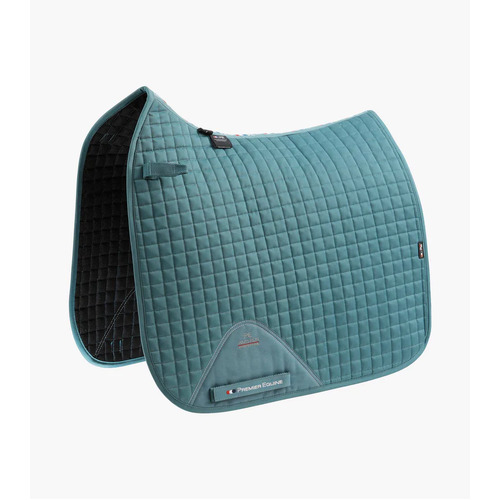 Premier Equine CC Cotton Dressage Square Saddle Pad - Turquoise