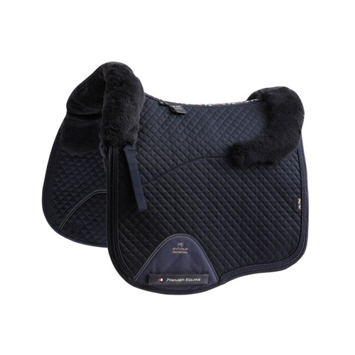 Premier Equine Pony Merino Wool Half Lined European Dressage Square - Navy/Navy