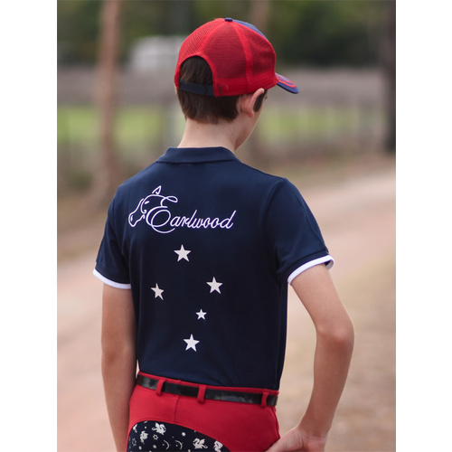 Earlwood Kids Polo Shirt - Navy & Stars