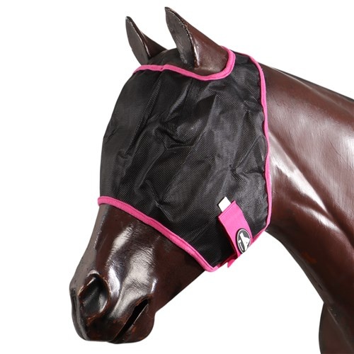 Showmaster Fly Mask - Black/Pink