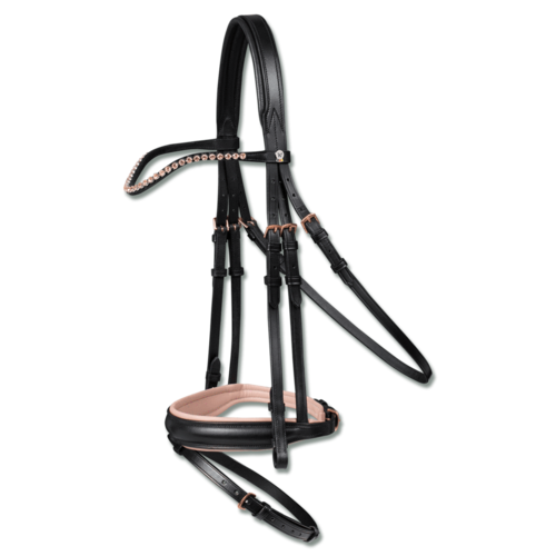 Waldhausen Rose Gold Bridle - BLACK