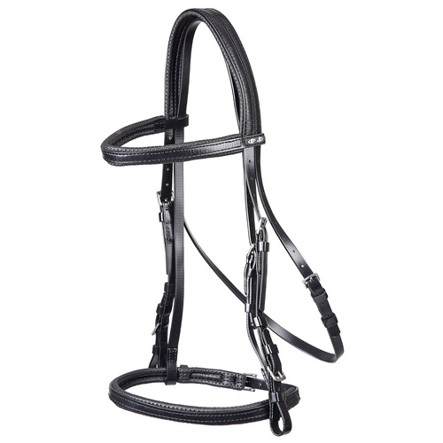 Zilco Padded Bridle with Cavesson - Black